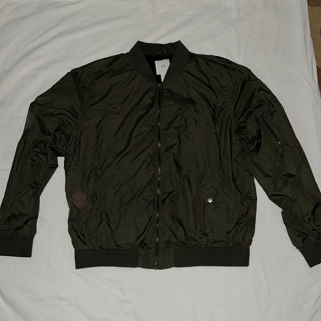 Mens Green Bomber Jacket